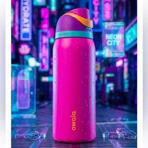 Owala FreeSip 32oz - Hyper Flamingo - Neon Pink & Purple - RARE